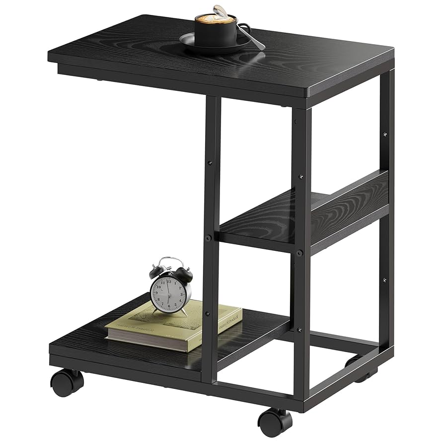 キャラクター型ベッドサイドテーブル 吉桂 サイドテーブル ラバーウッド 2Way 縦置き 横置き （ 2way