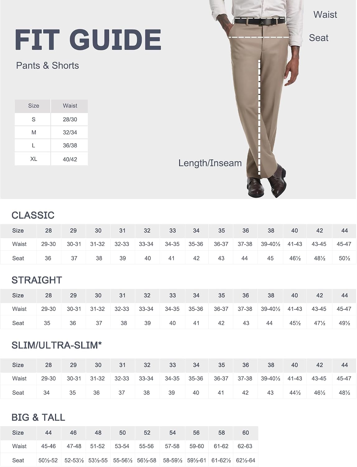 Mens Dress Pants Classic Fit Flat Front Hidden Expandable Waist No Iron Wrinkle Free Business Casual Formal Work to Weekend