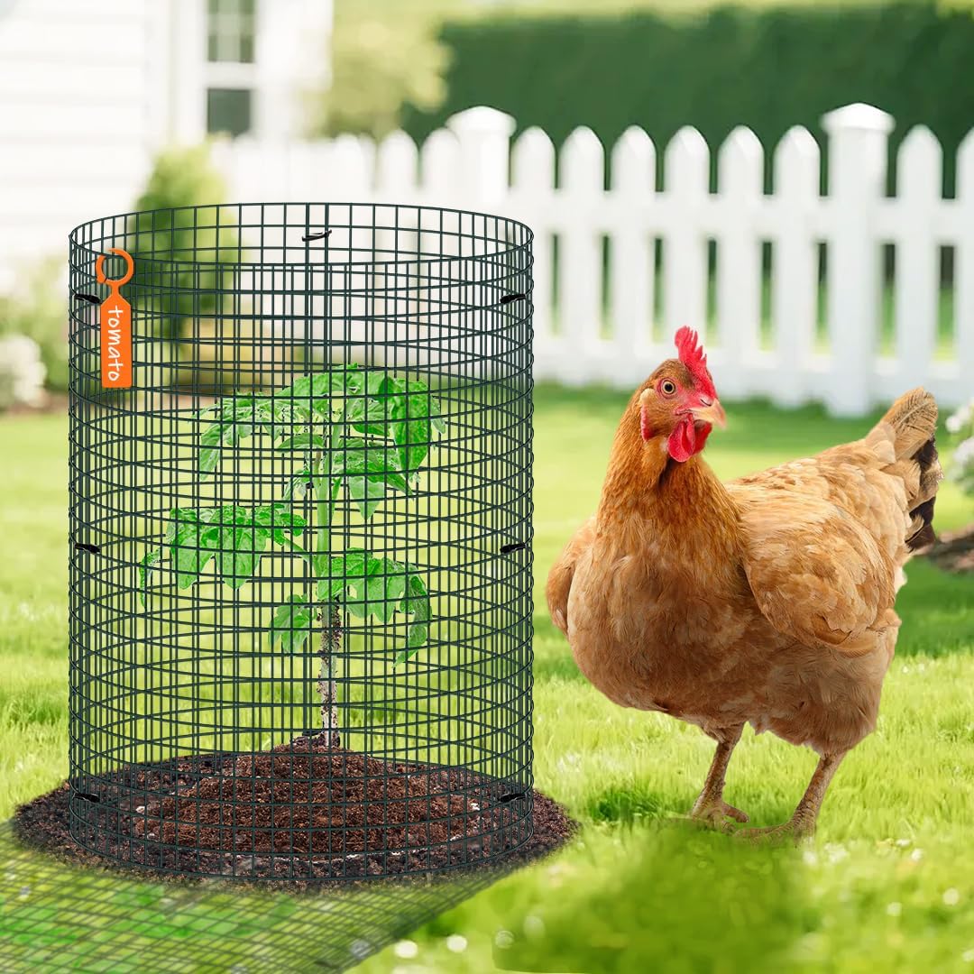 5 Pack Wire Plant Protector, 16"x12" Detachable Metal Plant Protectors Mesh, Garden Plant Protectors for Shrubs Flowers Vegetables to Keep Rabbit & Chicken Animals Out