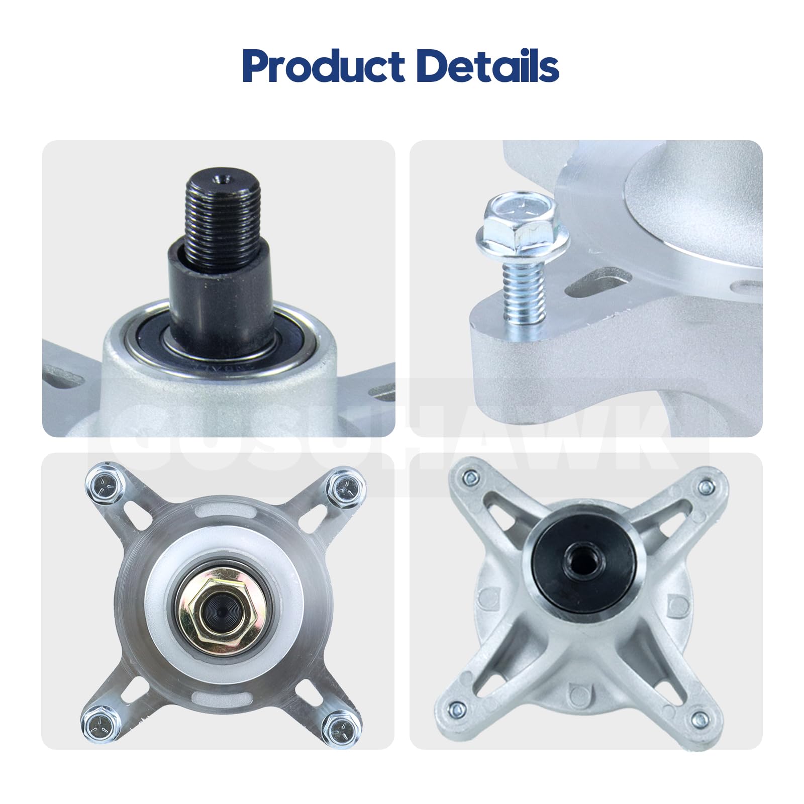 Paquete de 2 unidades de husillo 139-3214 con polea 125-5574 106-2175 polea loca sustituye al conjunto de husillo Toro 121-0751, eje 117-7439 para Toro Timecutter SS4200, SS4225, SS42355