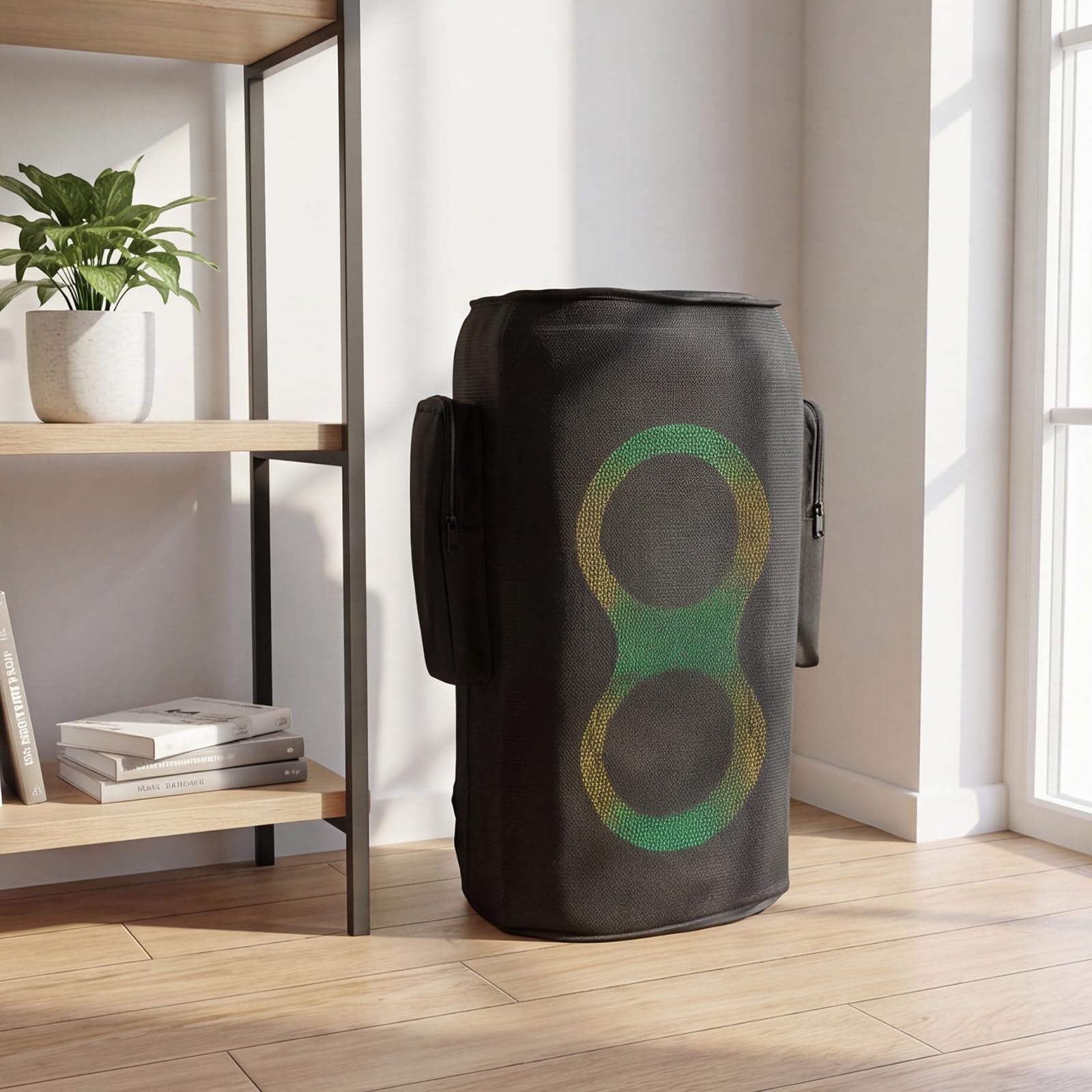 Borse di protezione per altoparlanti in set da 2, compatibili con JL PARTYBOX 110/120, con tasca per microfono e accessori, design con zip multi-finestra