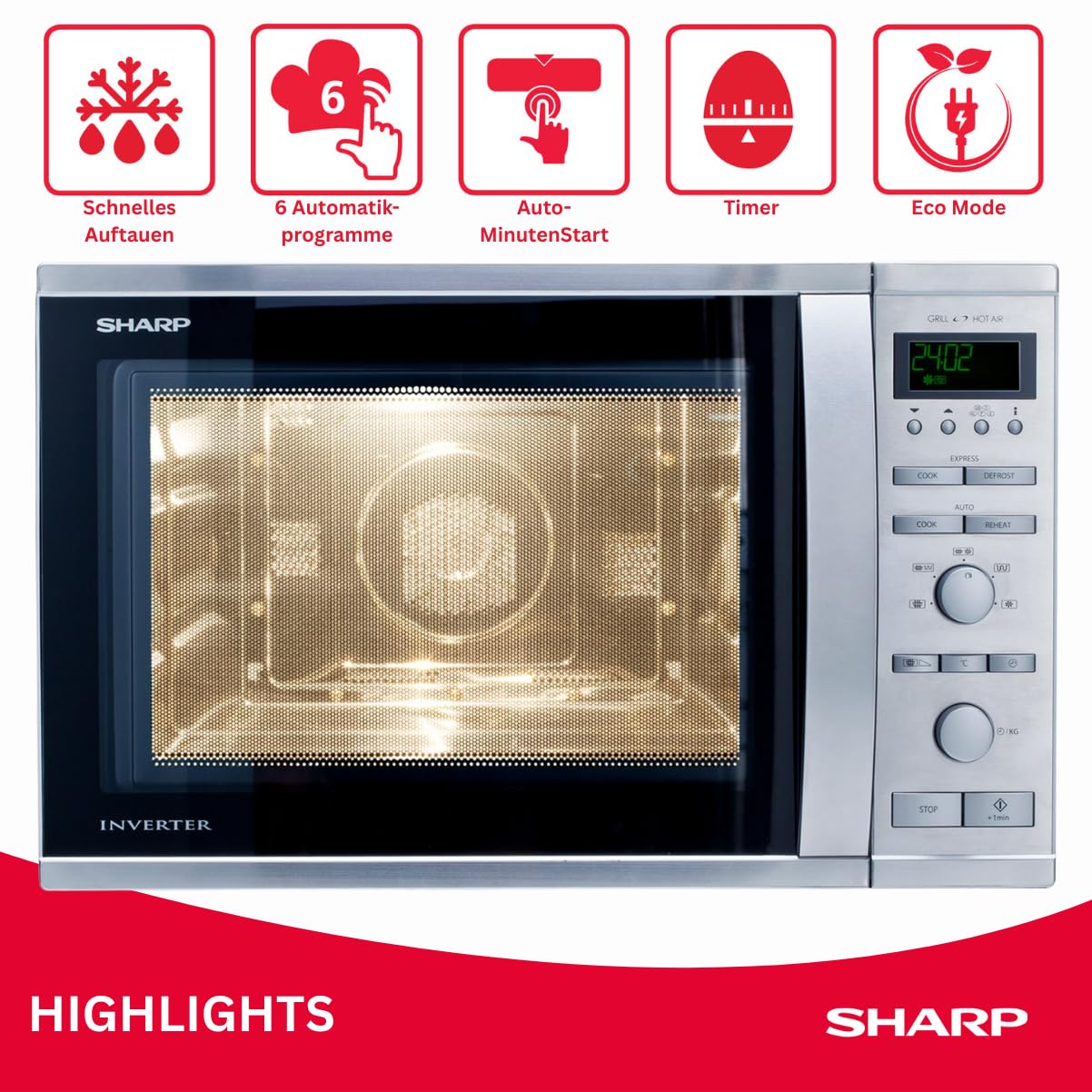 Micro-ondes multifonction SHARP R941STW