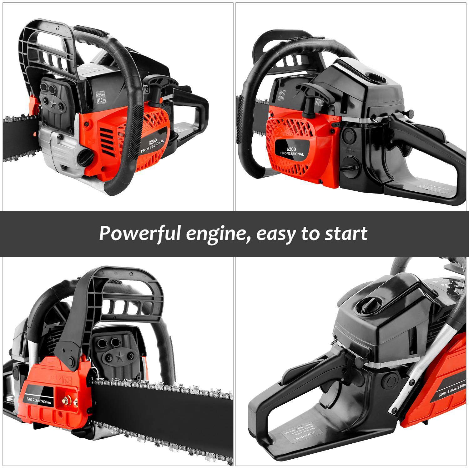 Amazon.co.jp: 20インチ チェンソー 58CC ガソリンチェーンソー ガス