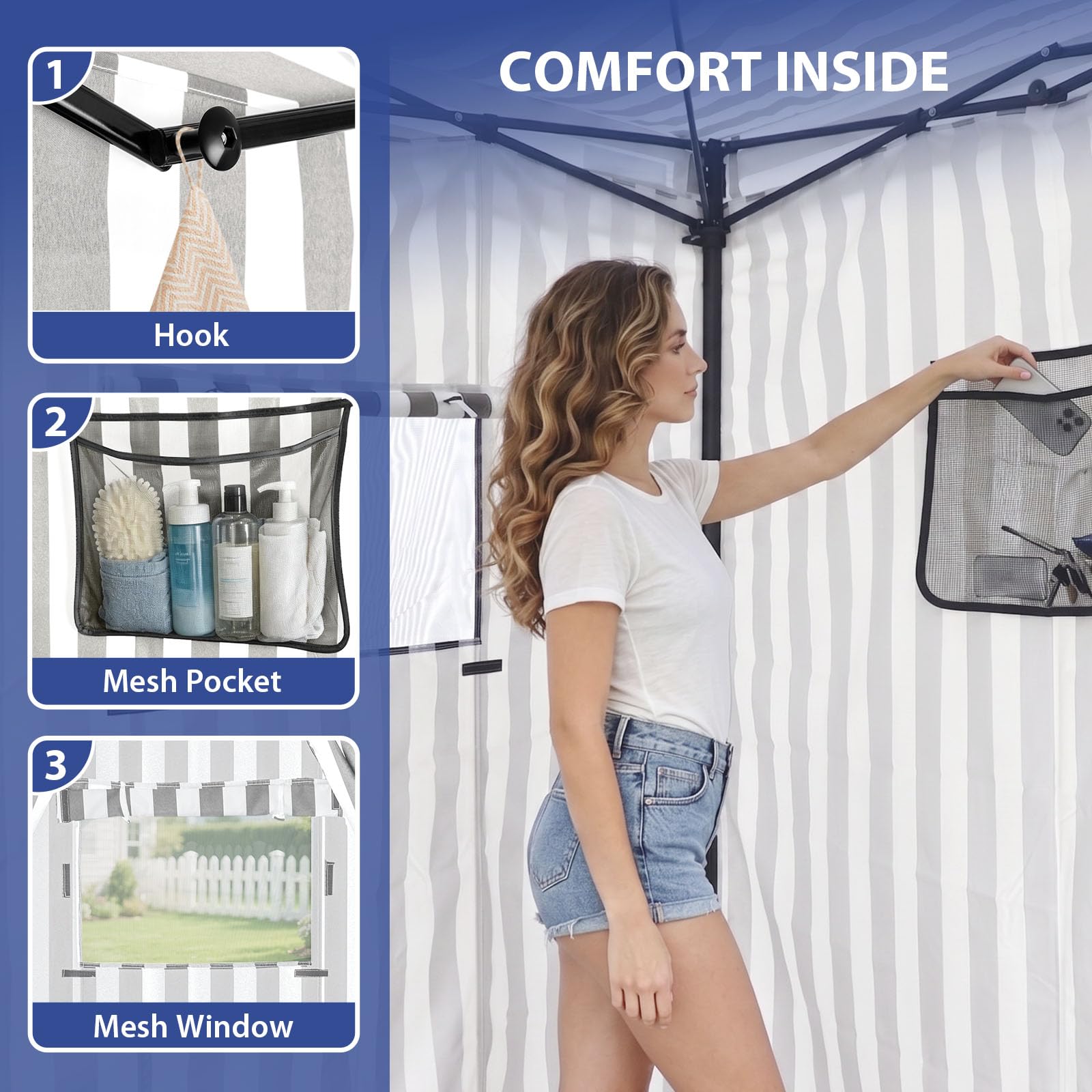 EAGLE PEAK Flex Ultra Compact Pop Up Baldaquín para vestidor
