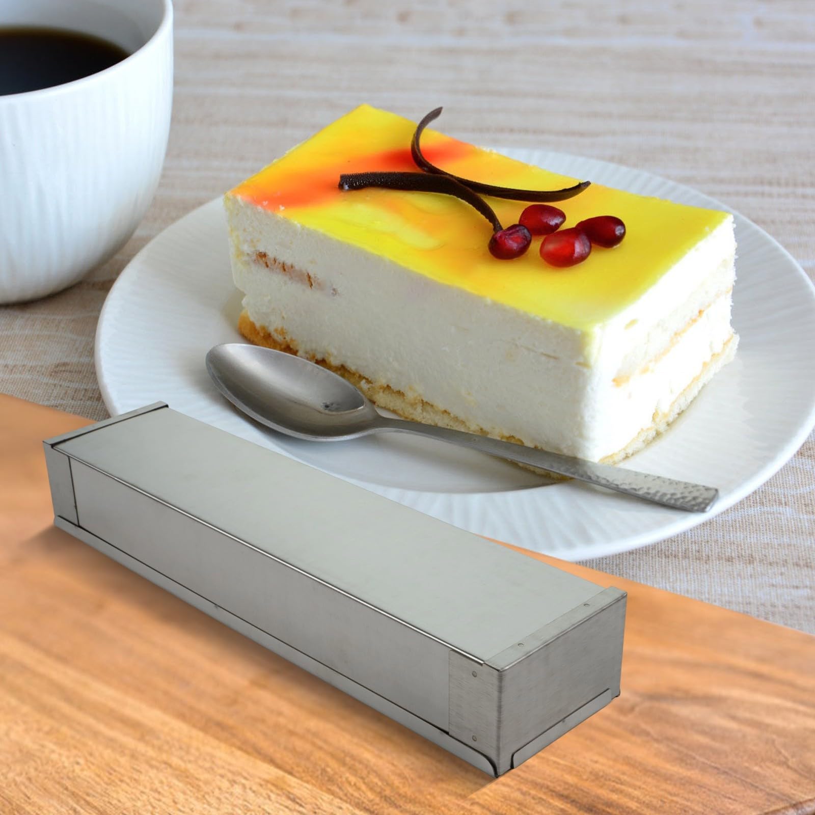 Cheesecake Baking Tray For Elegant Long Cakes, User Friendly Design For Bakers Of All Levels, Perfect For Family Gatherings And Celebrations(A)