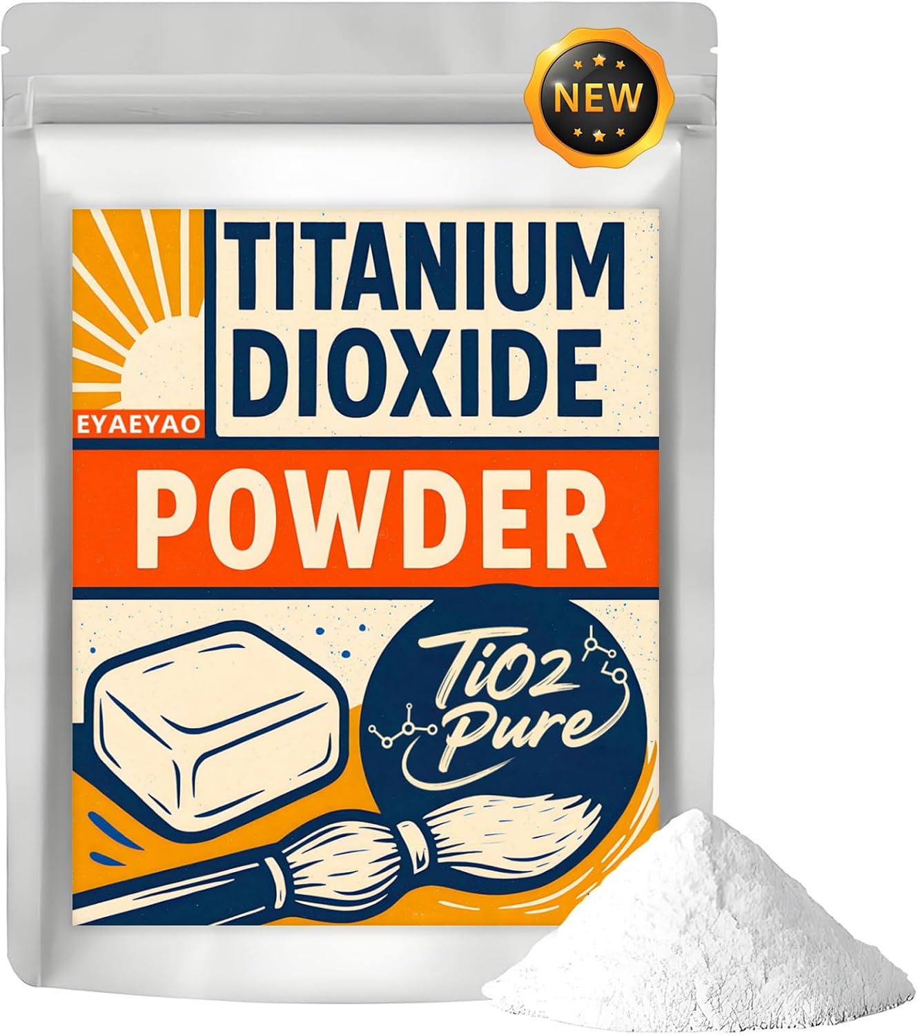 Titanium Dioxide, 1 Pound TiO2 Pure Titanium Dioxide for Soap Making, Whitening Colorant for Crafts Paints, Titanium Dioxide Powder, Pigment & Colorant (16 Ounces)