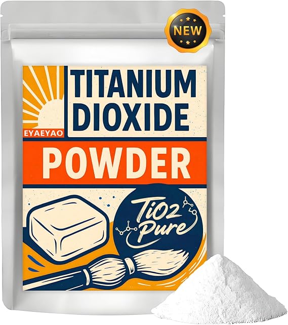 Titanium Dioxide, 1 Pound TiO2 Pure Titanium Dioxide for Soap Making, Whitening Colorant for Crafts Paints, Titanium Dioxide Powder, Pigment & Colorant (16 Ounces)