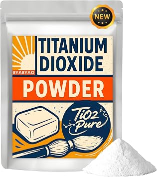 Titanium Dioxide, 8 Ounces TiO2 Pure Titanium Dioxide for Soap Making, Whitening Colorant for Crafts Paints, Titanium Dioxide Powder, Pigment & Colorant 8 Ounces