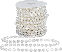 Vista 2 de 8mm Crafts Faux Pearl Beads Garland Pearl Bead Roll Strand of Pearls to Decorate Floral Centerpieces Wedding Party Favor Christmas Tree(33 Feet Ivory