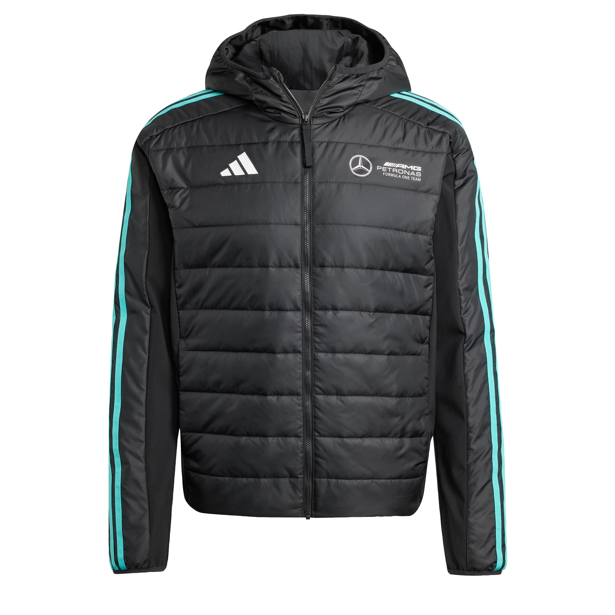 adidas Men's Mercedes - Amg Petronas Formula One Team Dna Puffer Jacket Men Jacket (pack of 1) S Black / White