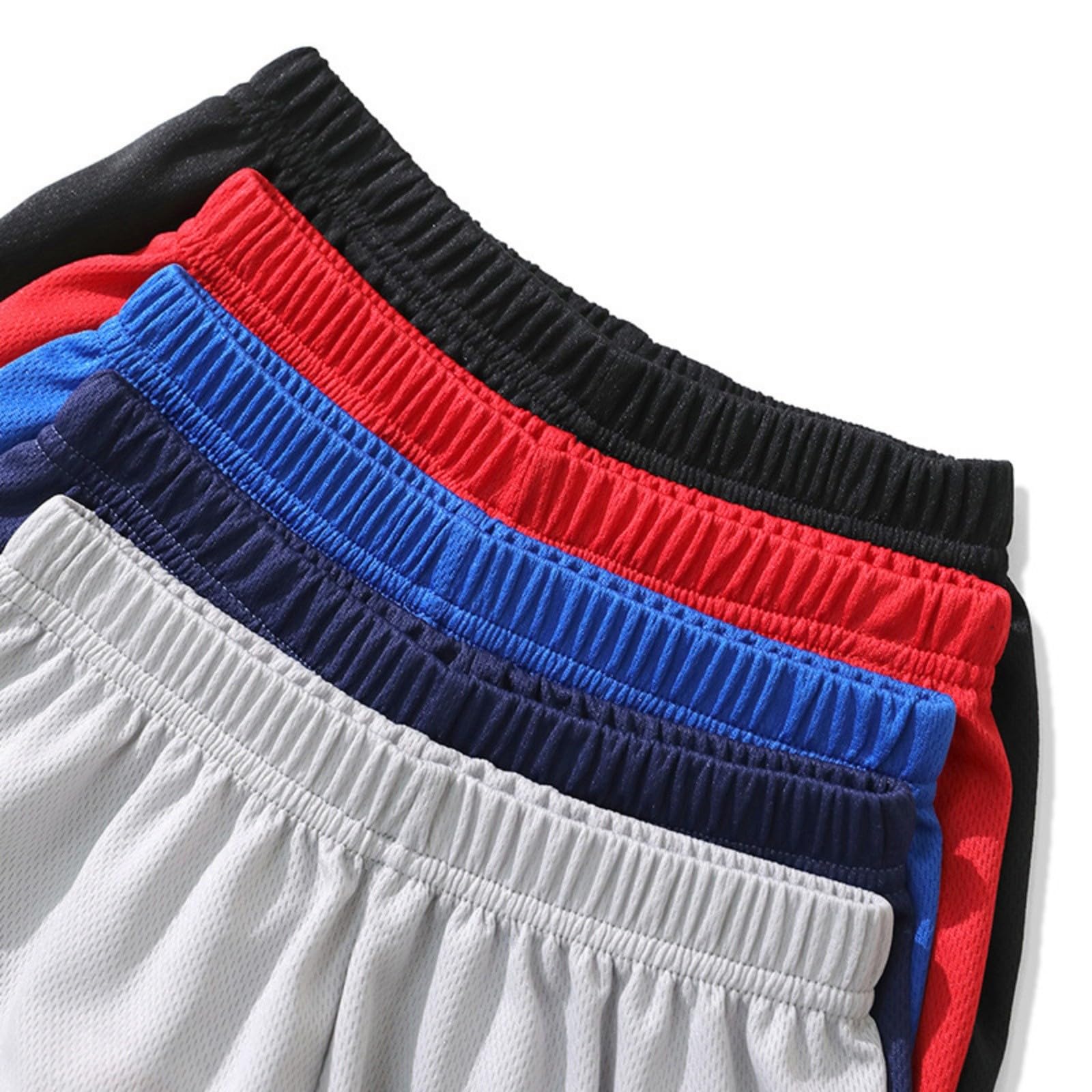 Generico 5 Pezzi Abbigliamento Bambino Sportivi Athletic Mesh Shorts with Pockets Pantaloncini Corti con Leggings Leggeri Traspiranti Pants Casual Pantalone
