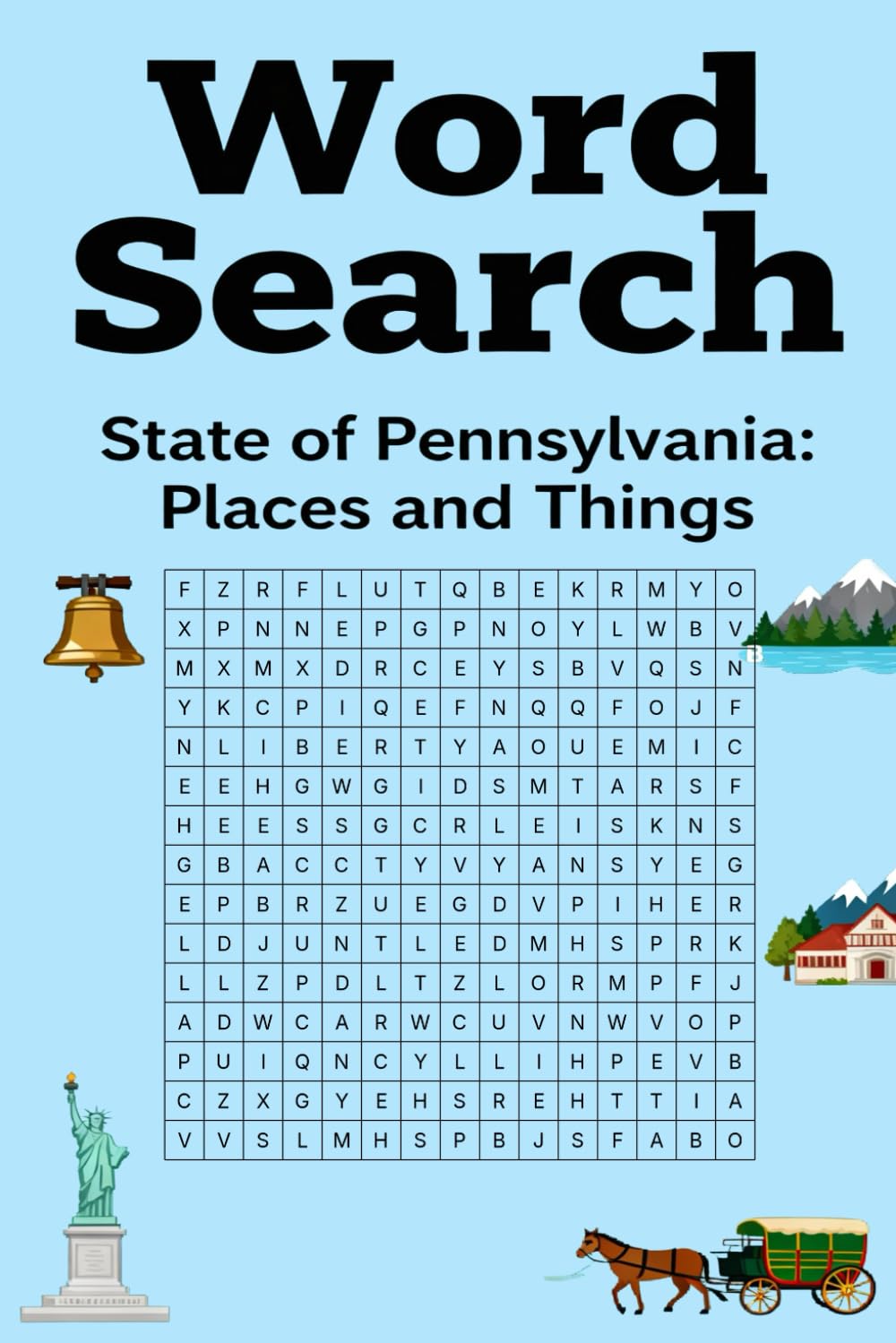 Word Search: State of Pennsylvania: Places and Things