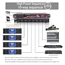 FULUODE KD-1008 professional audio digital power controller regulator 10-channel timing device with voltage reading, surge protector and independent switch, suitable for home theater stage/studio gallery image