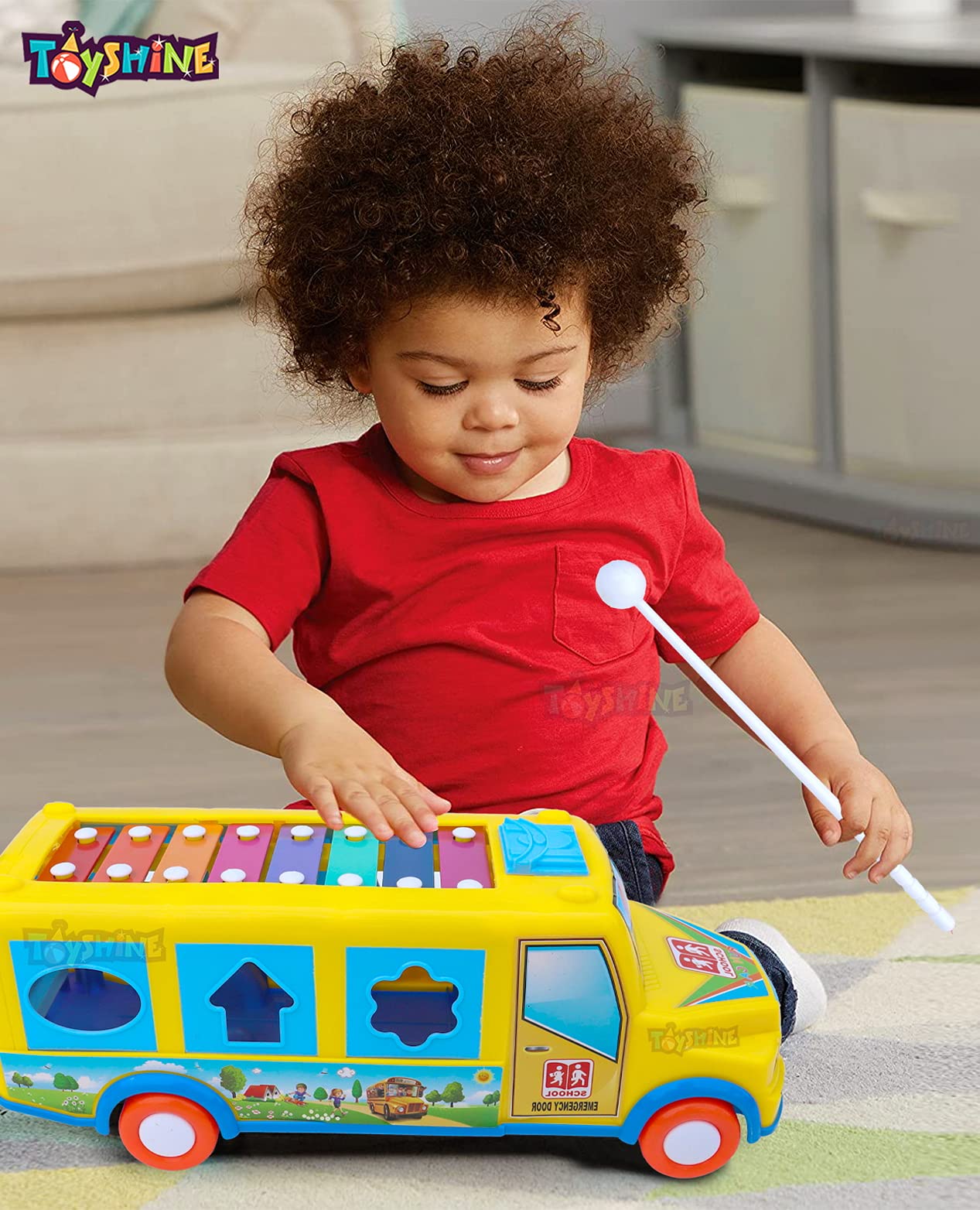 Xylophone Bus École Little Star - Jouet Musical Et Trieur De Formes - Enfant 18mois+