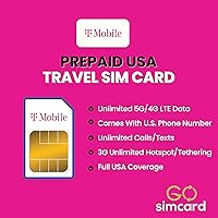 Vista 2 de T-Mobile Prepaid USA SIM Card (90 días) 5G/4G-LTE ilimitado de datos de alta velocidad/llamadas/textos () Tarjeta SIM prepagada para EE. UU. Uso