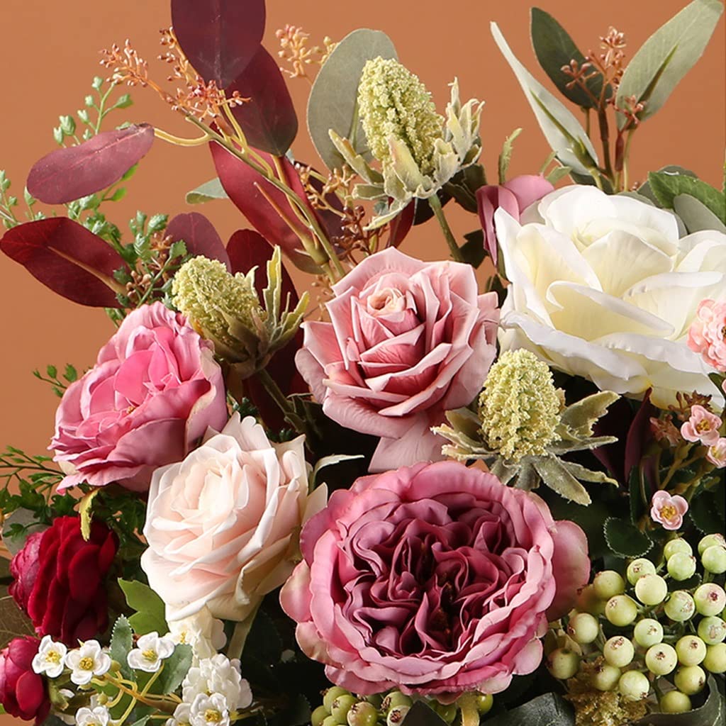 Vivitoch 9 hoofden kunstmatige rozen bloemen voor DIY bruiloft boeket partij Valentijnsdag decoratie