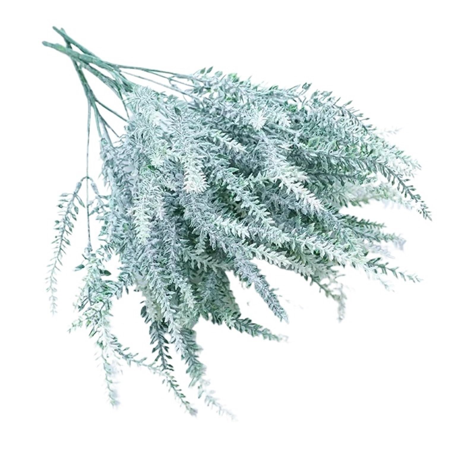 Dcrxz Artificial Flowers 20pcs Purple Artificial Lavender Flowers Bouquet Artificial Plant For Home Outdoor Garden Wedding Office Table Decoration(White)