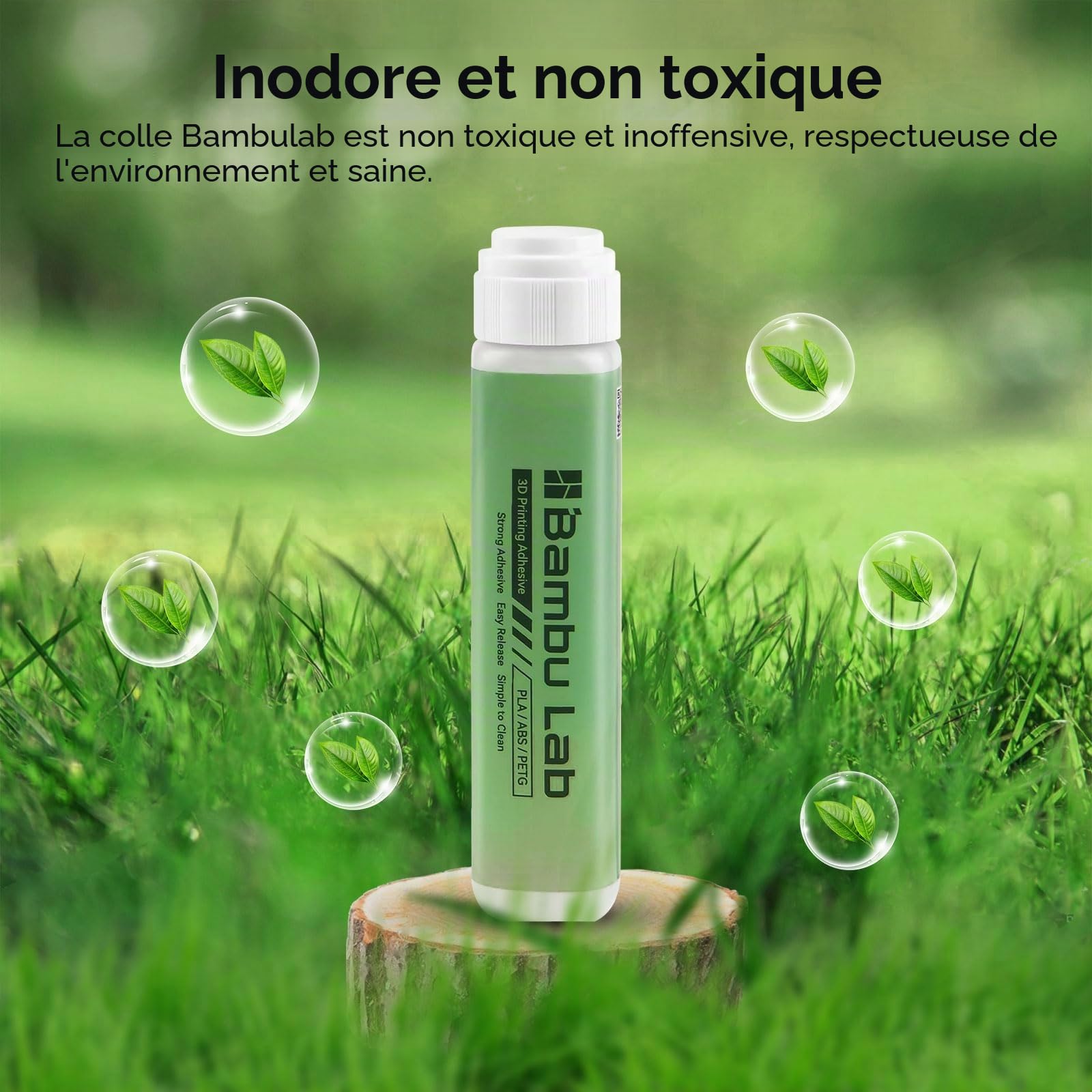 Original Bamboo Lab Colle Imprimante 3D Adhésif Impression 3D Fort Colle Liquide pour Plaque PEI Réduit le Gauchissement Compatible with Bambu lab A1/A1 Mini/P1/X1 PLA/ABS/PETG/PC/PA/TPU 60ML