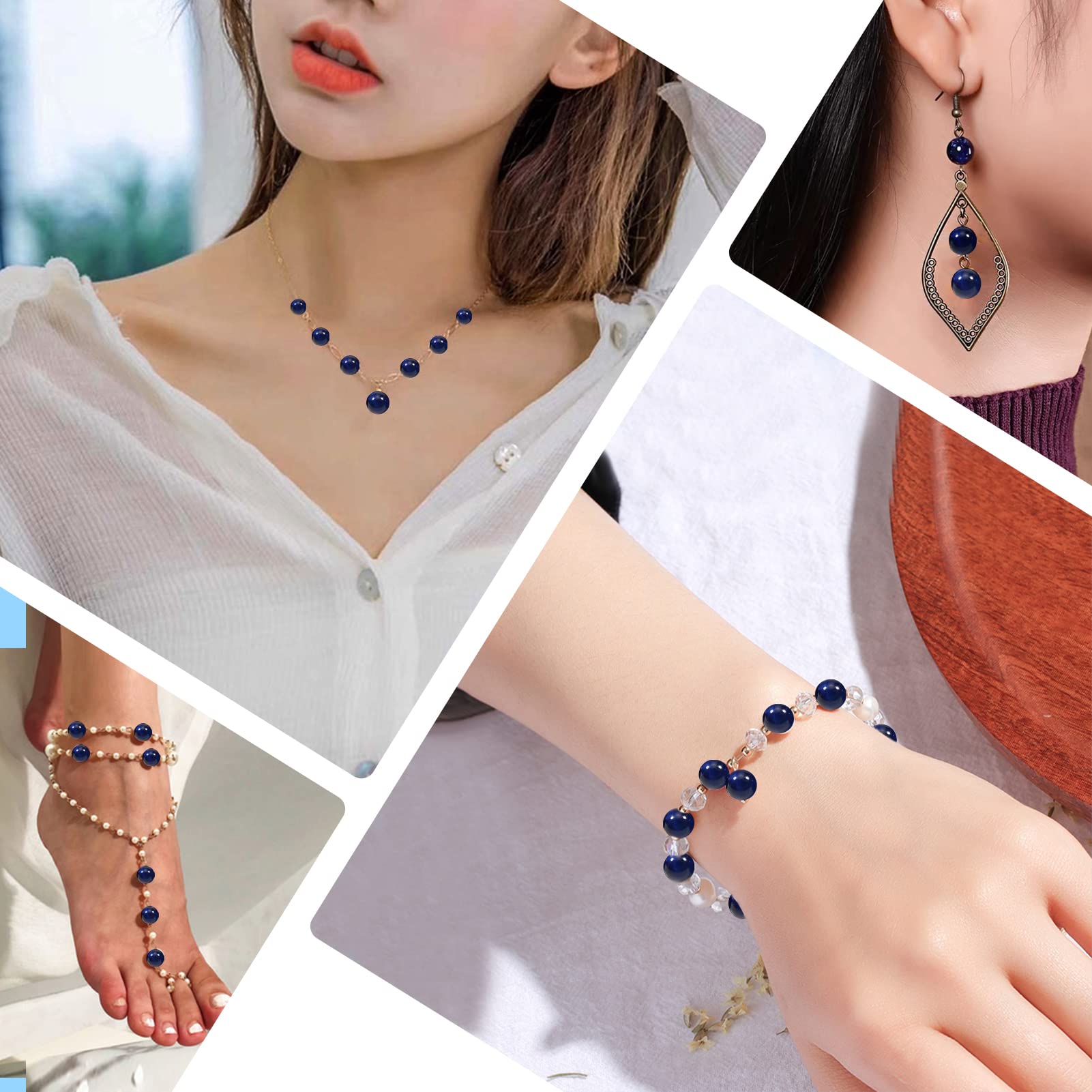 100 Perline Occhio Di Tigre 8mm - Pietra Naturale, Tonde, Per Bracciali E Collane Fai Da Te - Foto 10