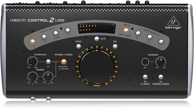 Behringer XENYX CONTROL2USB High-End Studio Control and Communication Center with VCA Control and USB Audio Interface