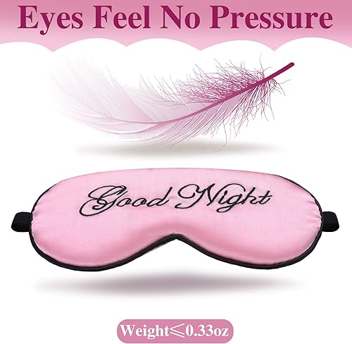 Miniatura 4 de Syhood 6 máscaras de seda para dormir para los ojos, máscara de satén suave, antifaz para dormir, correa ajustable, cubierta de sombra de ojos