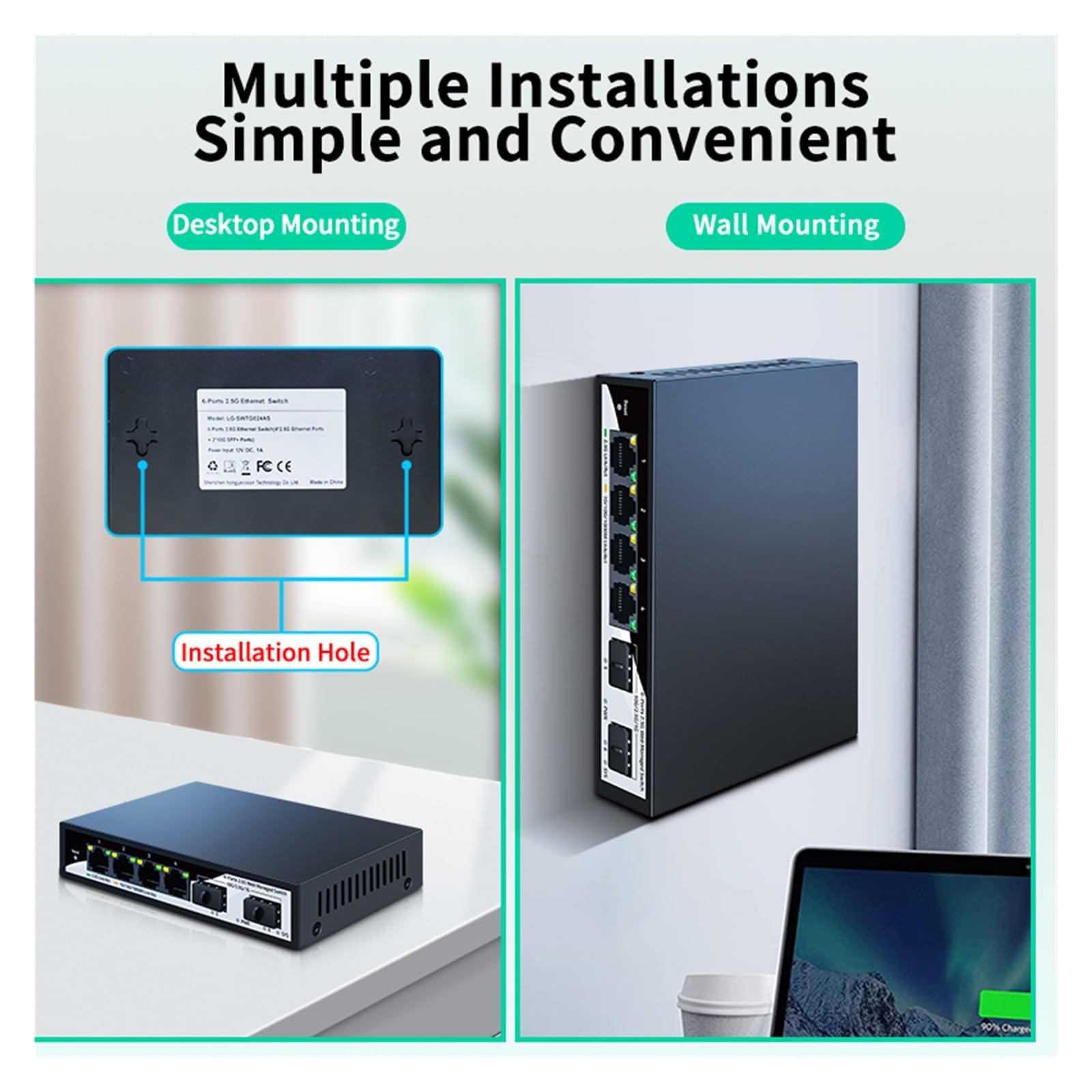 Commutateur Vidéo, Commutateur réseau géré GoodTop 2,5 GbE 6 ports 2,5 GBASE-T