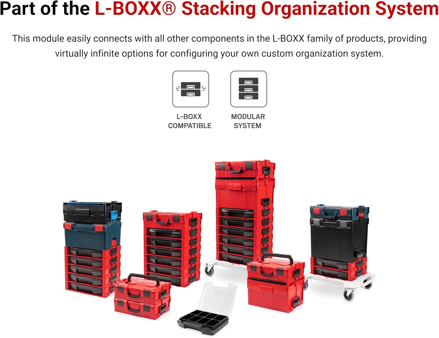 TEKTON Shallow Stacking Tool Box (L-BOXX 1) | OLB11021