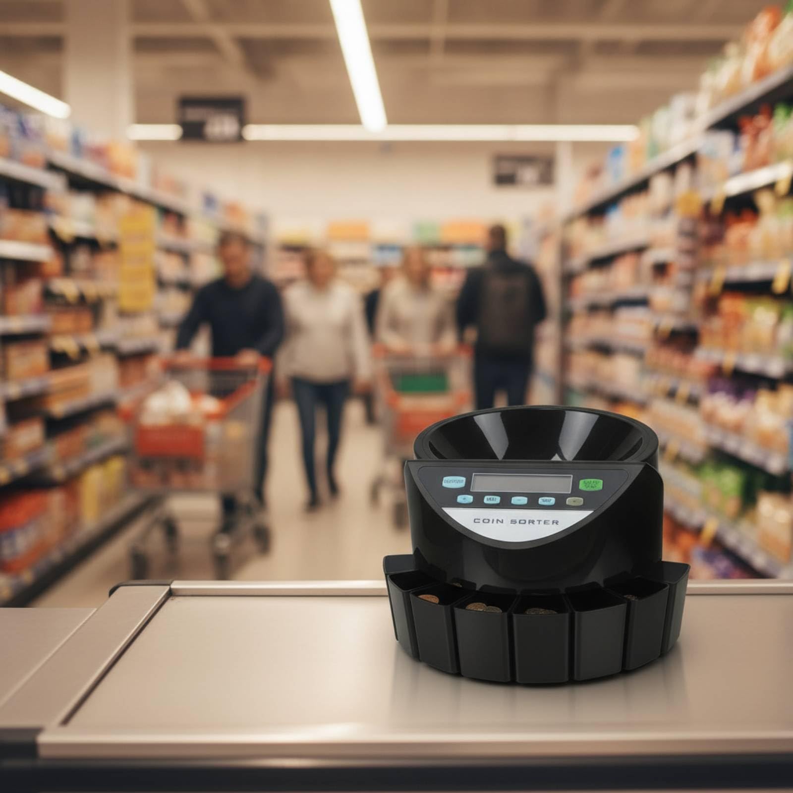 Contamonete Elettronico Digitale Selezionatrice di Monete Monete Europee Alta Velocità Macchina Conta per Euro per Negozianti