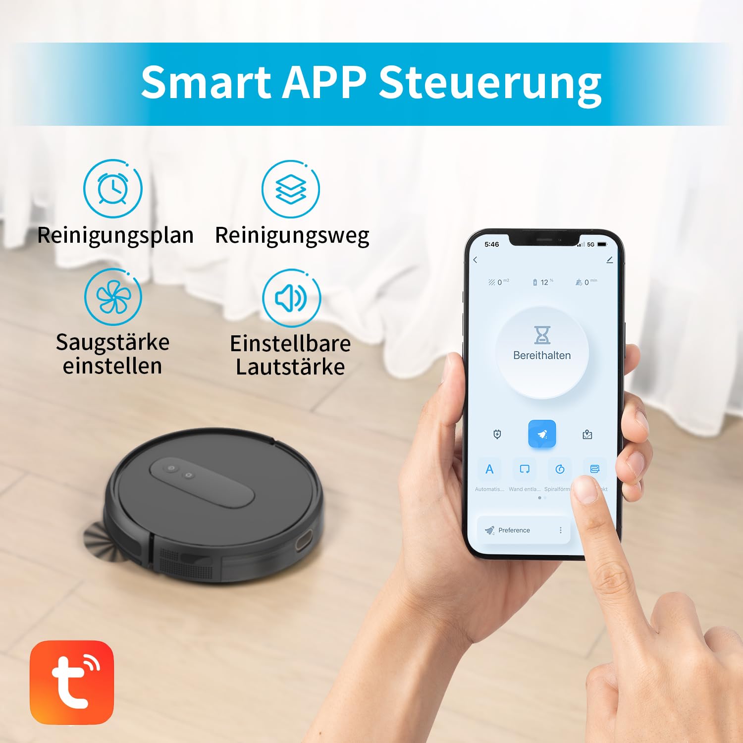 P25 Saugroboter ohne Wischfunktion, Staubsauger Roboter mit 4000 Pa