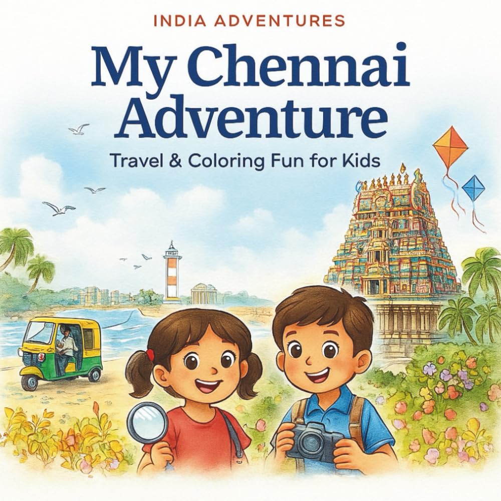 My Chennai Adventure Travel and Coloring Fun for Kids: A Fun Travel Coloring Adventure Through Tamil Nadu’s Coastal City! (My India Adventure: Travel & Coloring Series for Kids)
