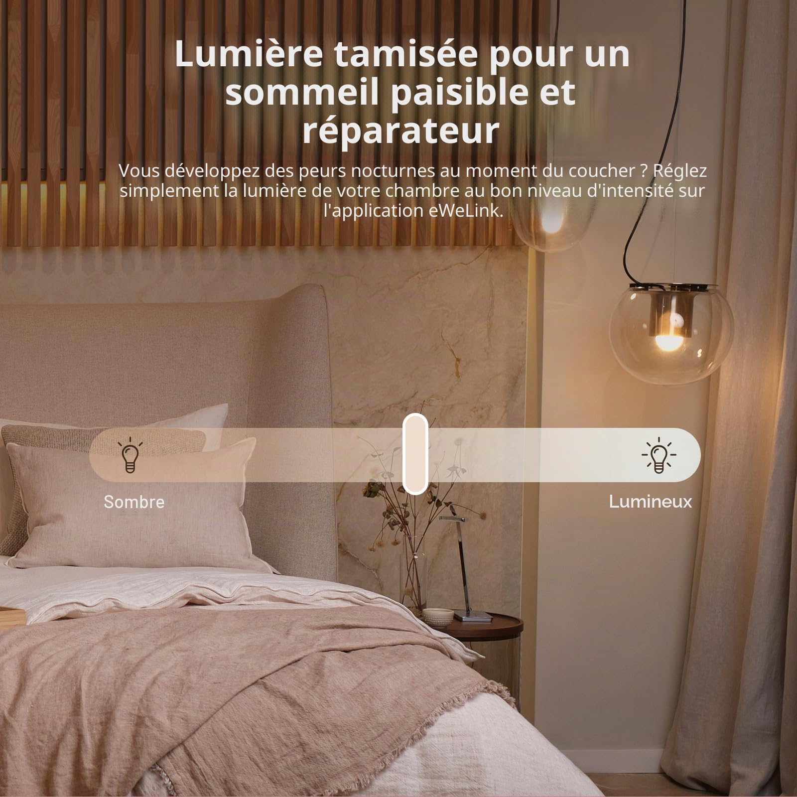 SONOFF D1 Variateur radio pour lampes à LED, interrupteur variateur Smart Wlan avec télécommande/contrôleur RM433 pour LED et ampoules dimmables compatible Alexa