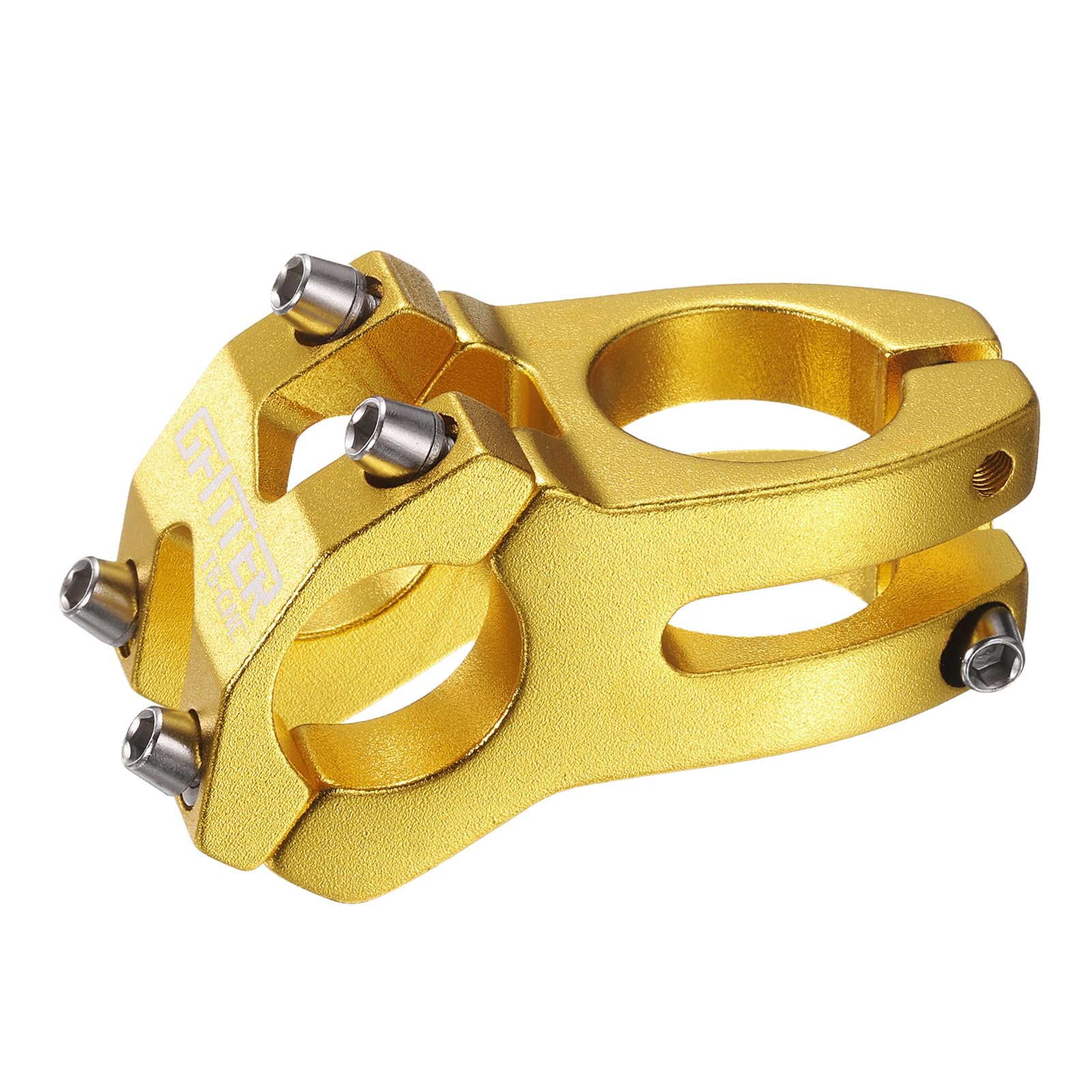 sourcing map 25.4mm Bike Stem 45mm Aluminum Alloy Bicycle Handlebar Stem for Mountain Road Bike BMX MTB Cycling, Gold