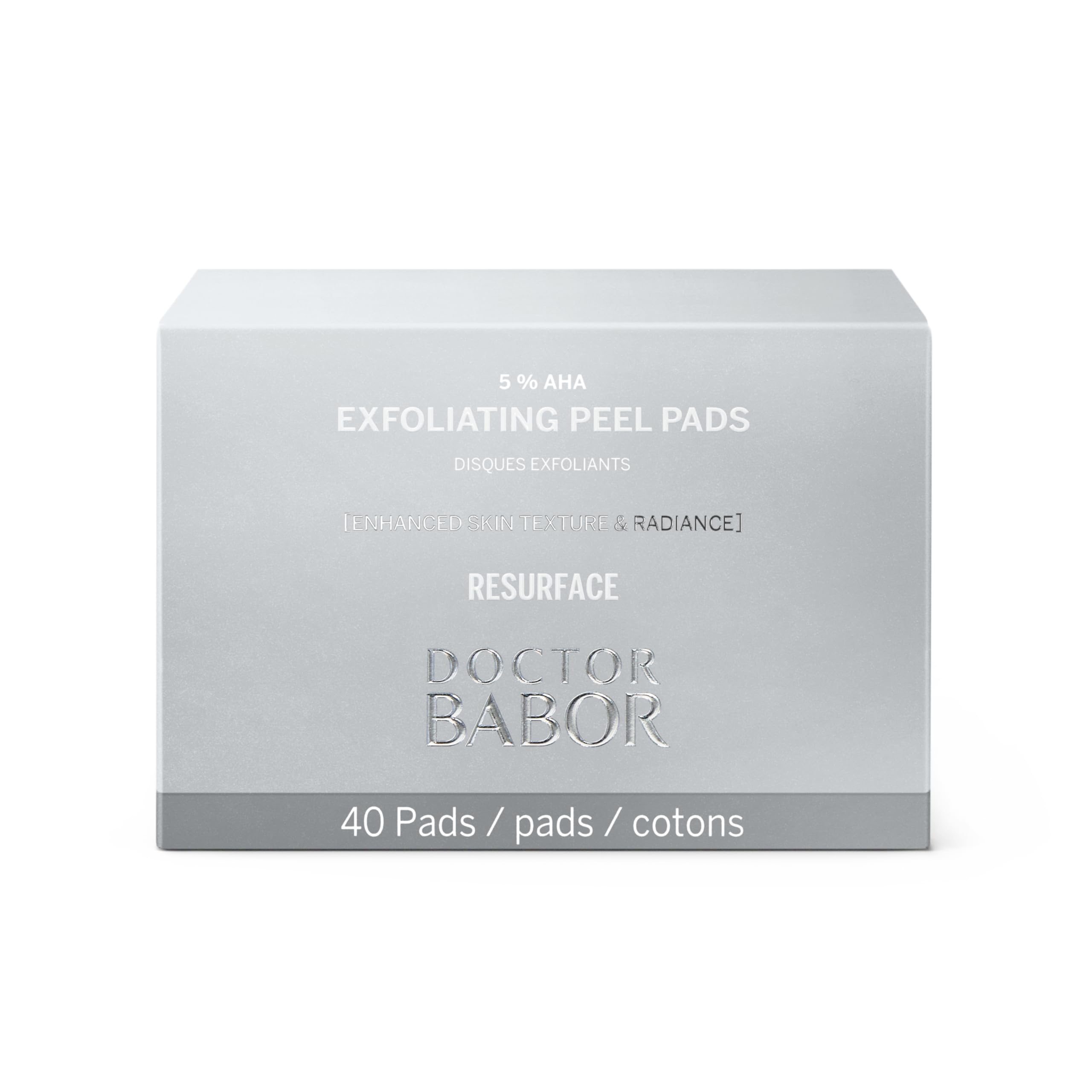 DOCTOR BABOR Exfoliating Peel Pads | Peeling Mit 5% AHA | Glättet & Verfeinert Poren | Mit BIOGEN PLANT EXTRACT | Vegan | 60 Stück