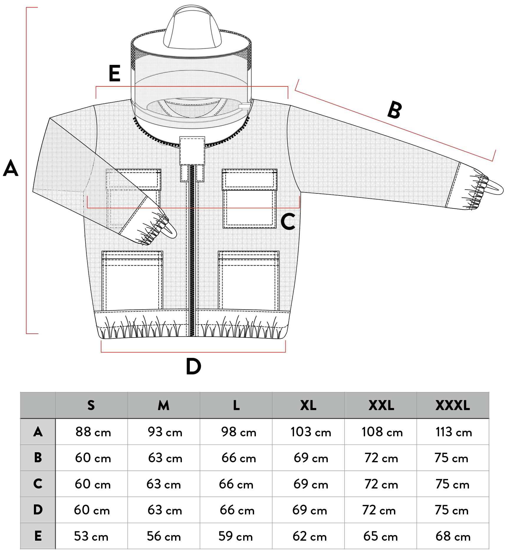 Imkerjacke Premium mit Atmungsnetz + Fechtschleier für Bienen Wespen Insekten Imkerei Stichschutz Insektenschutz S M L XL XXL XXXL, XL · braun