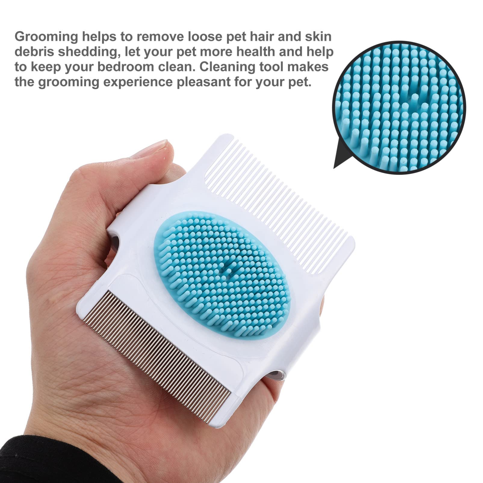 Toddmomy 2pcs Cat Matted Fur Remover Pet Comb for Cat Brush Deshedding Comb Gentle Grooming Tool