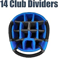 Vista 2 de Bolsa para carrito de golf Bolsa de golf A181 ligera 14 divisores de longitud completa Correas de hombro Múltiples bolsillos