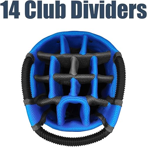 Miniatura 2 de Bolsa para carrito de golf  Bolsa de golf  A181 ligera 14 divisores de longitud completa  Correas de hombro  Múltiples bolsillos