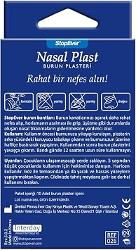 Stopever Nasal Plast Nefes Açici Bant, Büyük Boy, 6'Lı