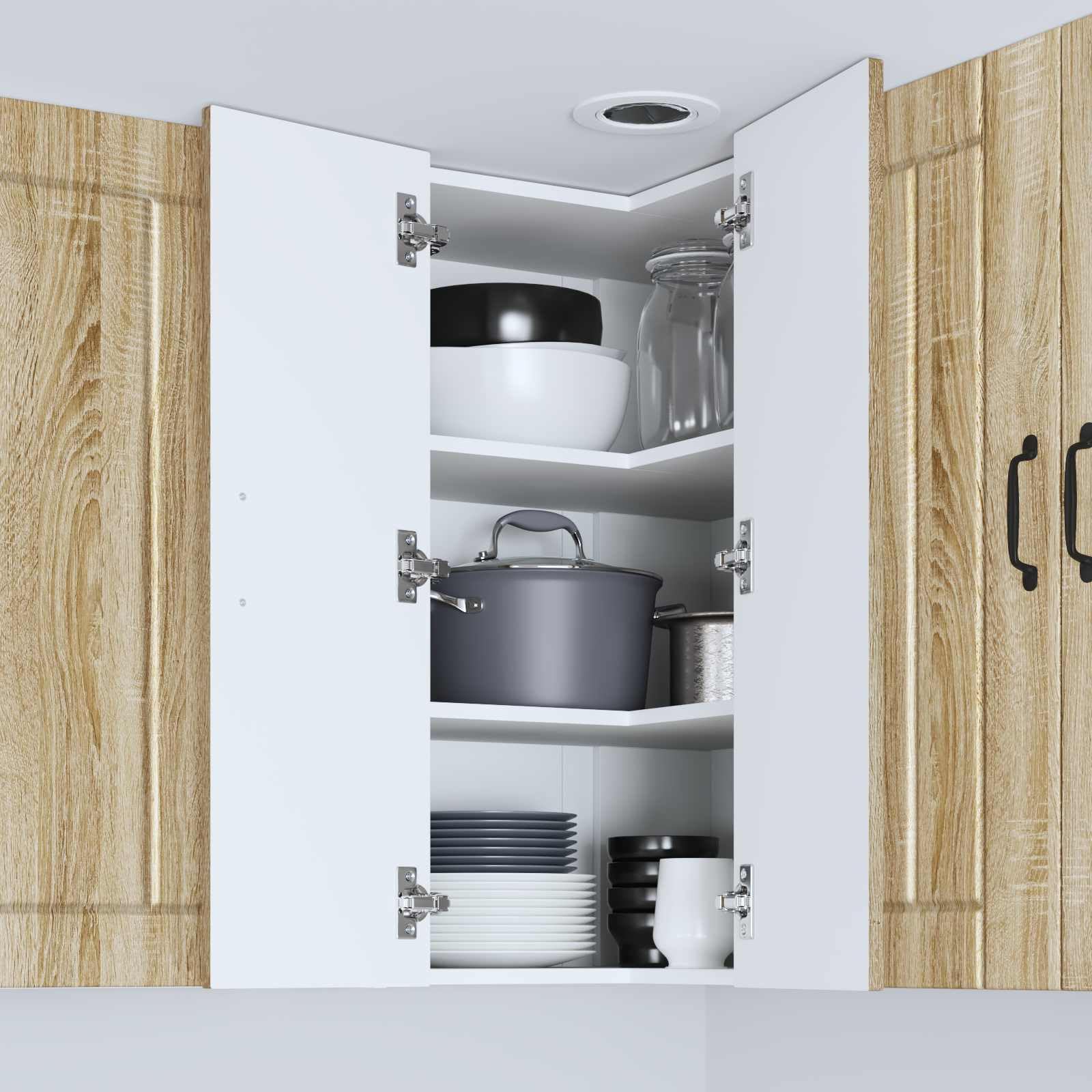 Küchenschrank Sonoma-Eiche 57x57x80 cm, Holzwerkstoff, Langlebiger Küchenschrank für Kochutensilien, Modernes Design, Praktische Aufbewahrung