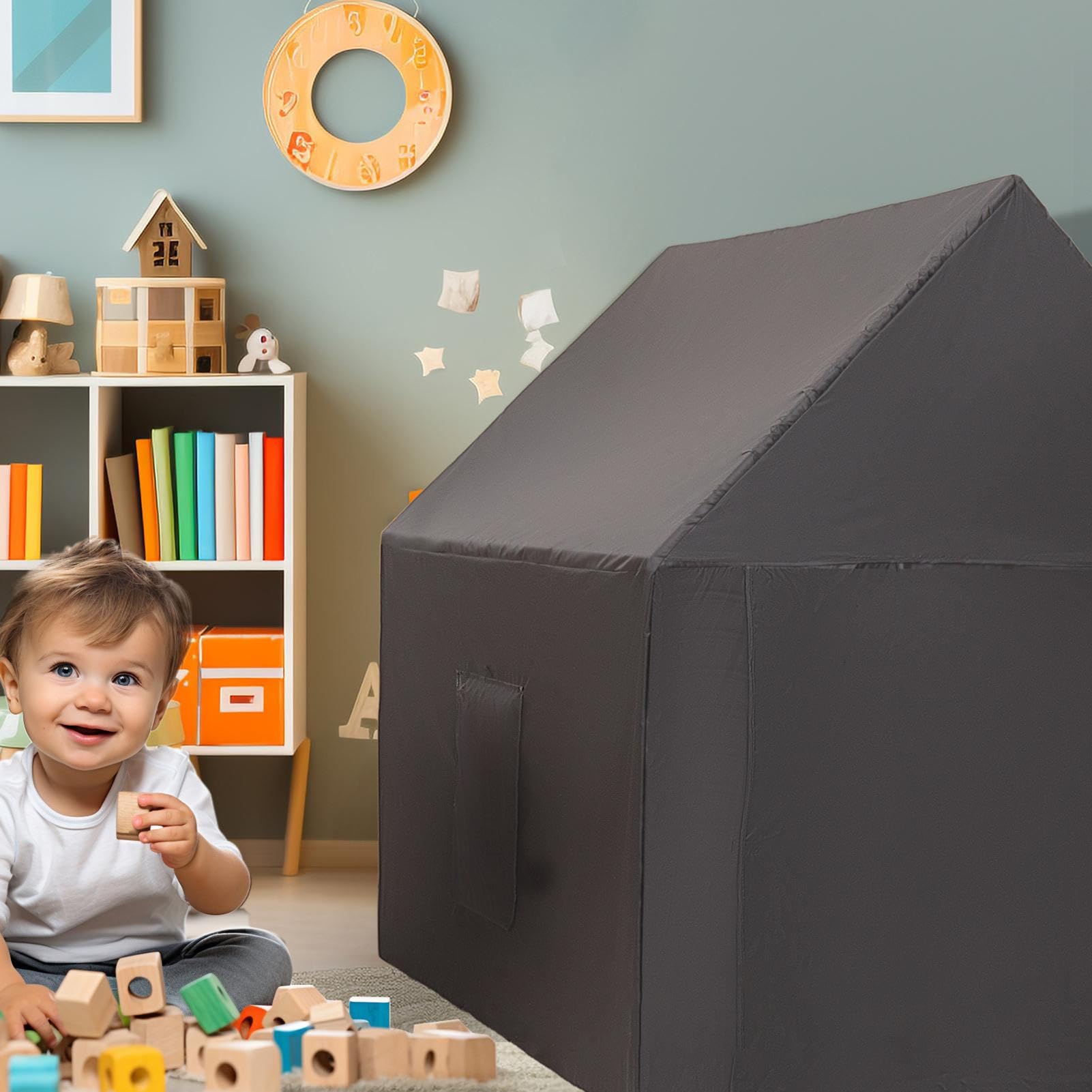 Sensorisches Spielzeug für Autismus, tragbar, zur Linderung von Stressangst bei Kindern, Spielzeughaus zum Lesen, Schlafen und, faltbar, eine schnelle Gruppe
