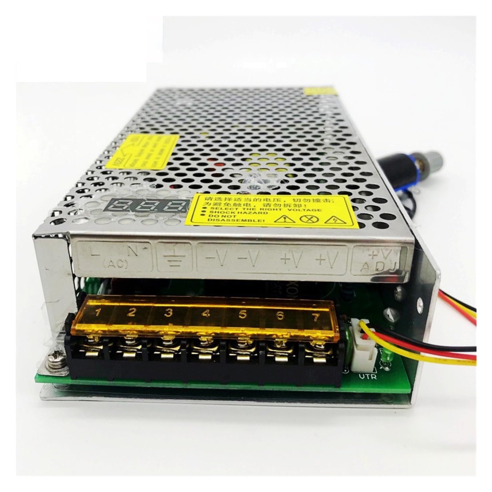 Zasilacz impulsowy, 200W240W zasilacz impulsowy cyfrowy wyświetlacz 0-5 V/0-12 V/0-24 V/0-36 V/0-48 V regulowany zasilacz regulowany DC do paska LED, systemu kamer CCTV, radia(Digital display,0-24V10A