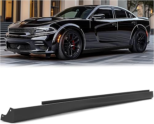 HECASA Falda lateral compatible con Dodge Charger 2012-2023 de repuesto para 1QA51TZZAF CH1606102 Panel basculante moldeado PP plástico negro lado
