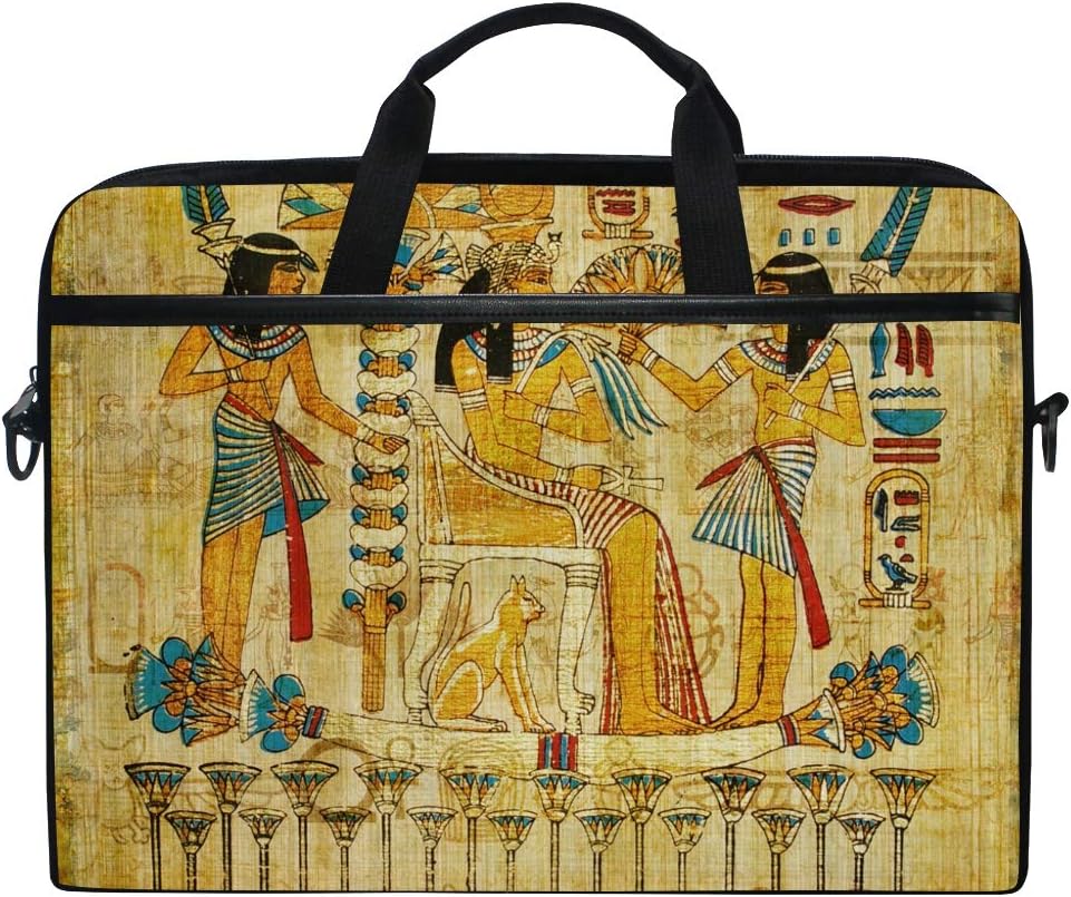 Ancient Egyptian Laptop Bag Canvas Messenger Shoulder Bag Briefcase Fits 13.414.5