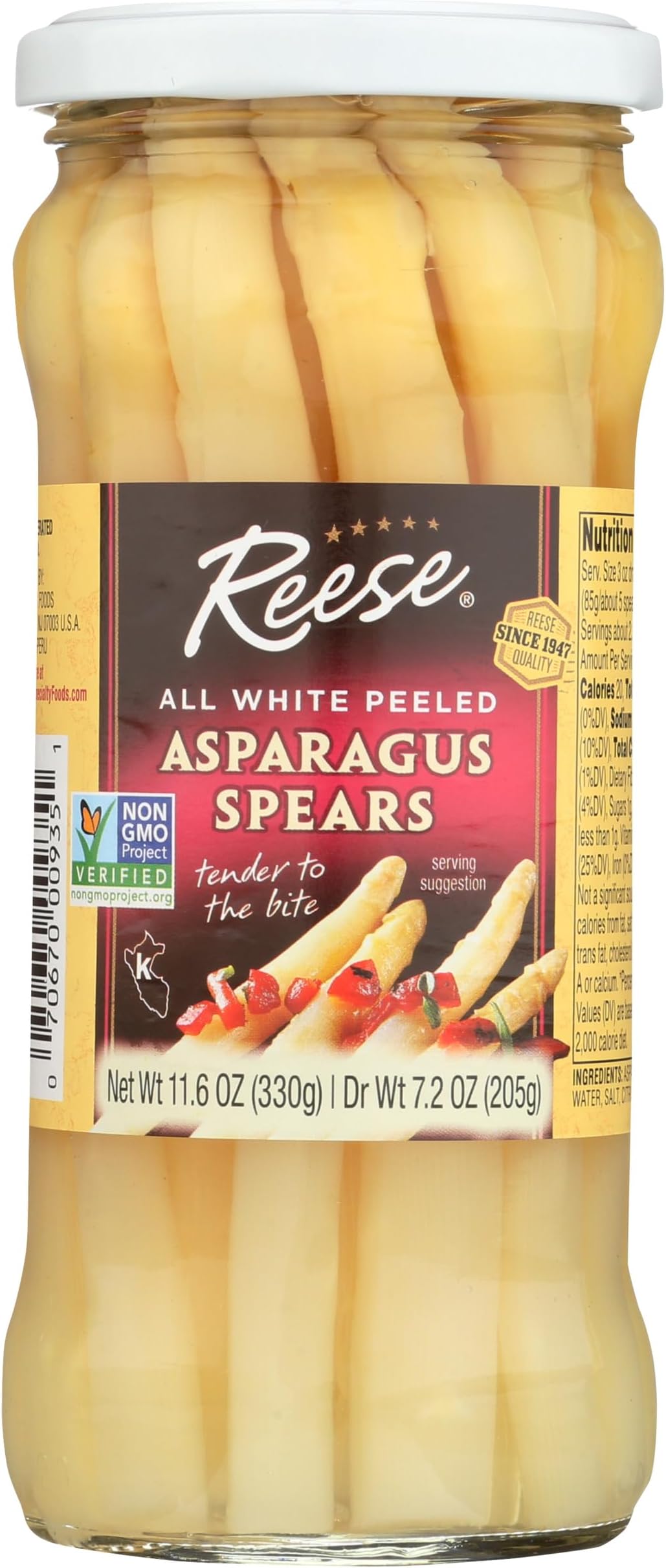 Reese All White Peeled Asparagus Spears 11.6oz (Pack of 1)