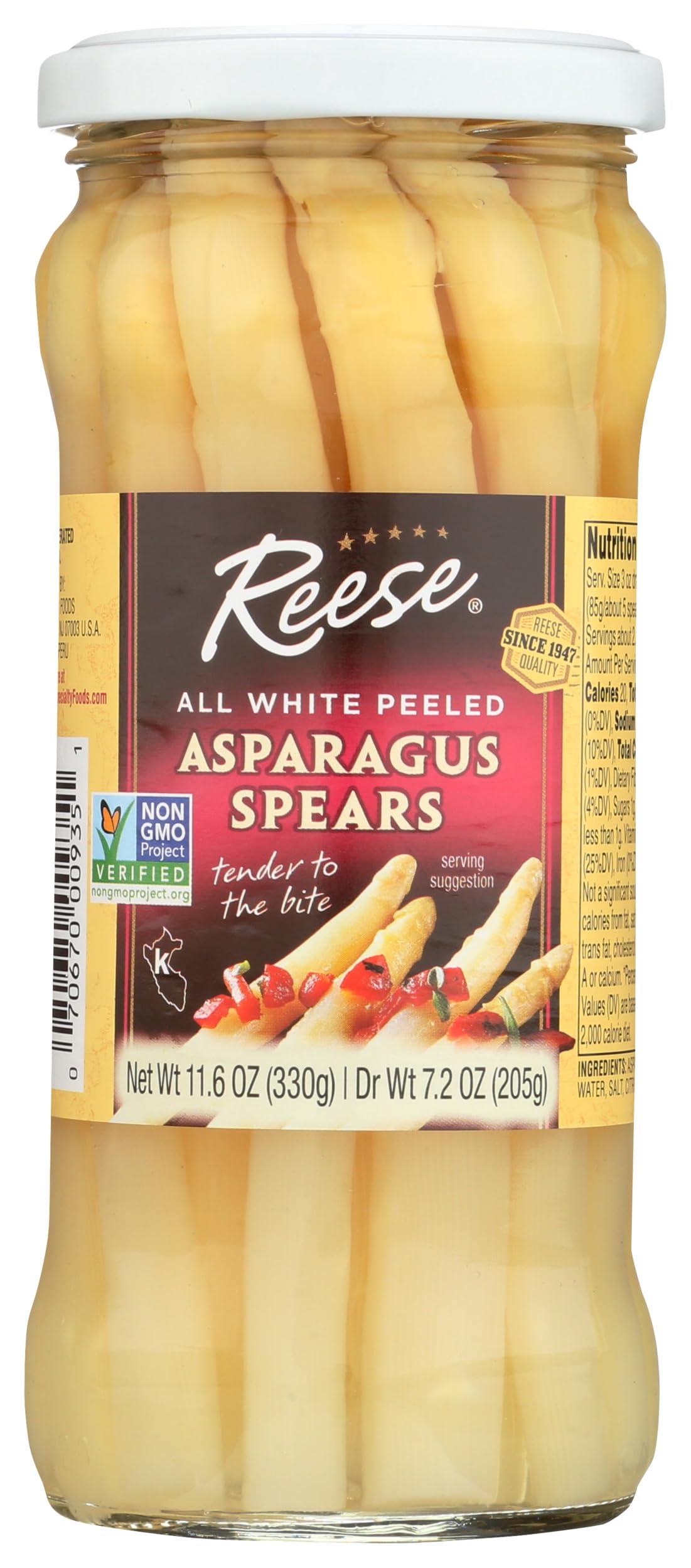 Reese All White Peeled Asparagus Spears 11.6oz (Pack of 1)