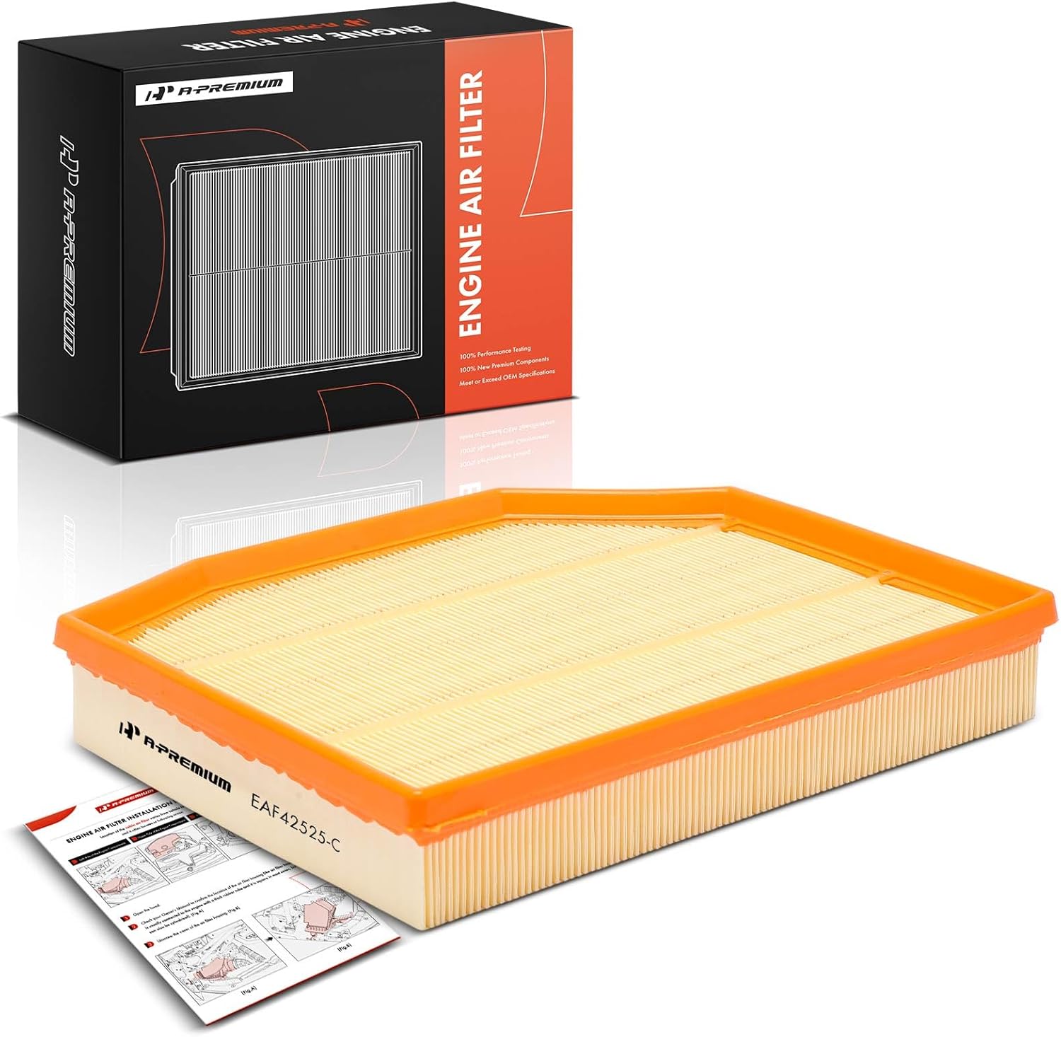 A-Premium Engine Air Filter Compatible with BMW X3 2007-2011, Z4 2006-2009