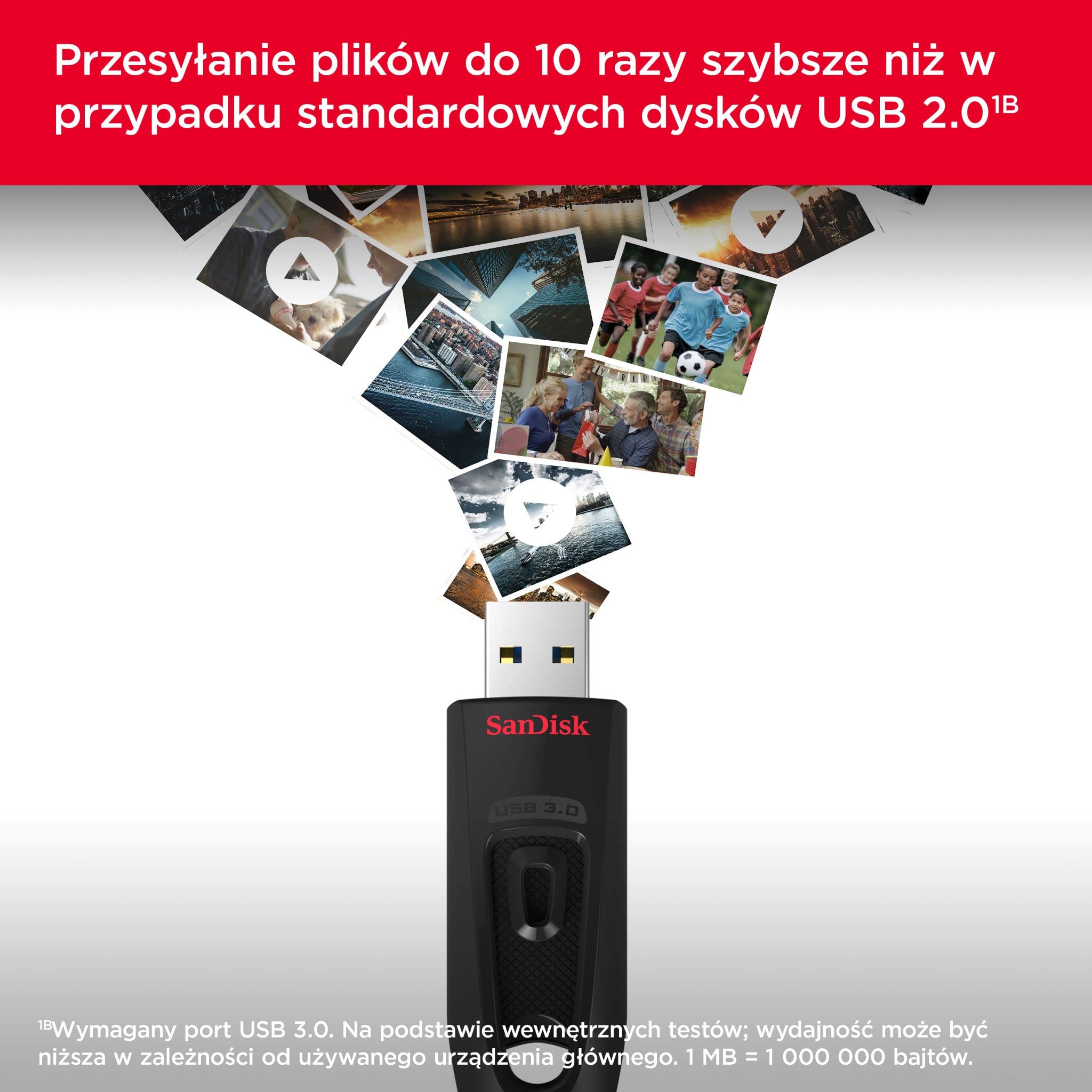 Sandisk Ultra SDCZ48-256G-U46 Pendrive, Czarny, 256 GB