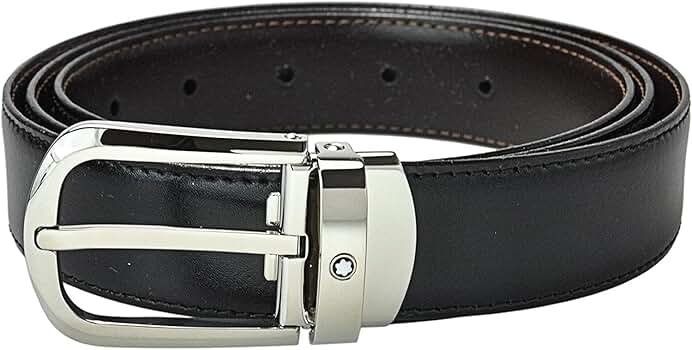 【希少】Mont Blanc belt モンブランベルト Amazon.com: MONTBLANC Men's Cinturón Ejecutivo Reversible
