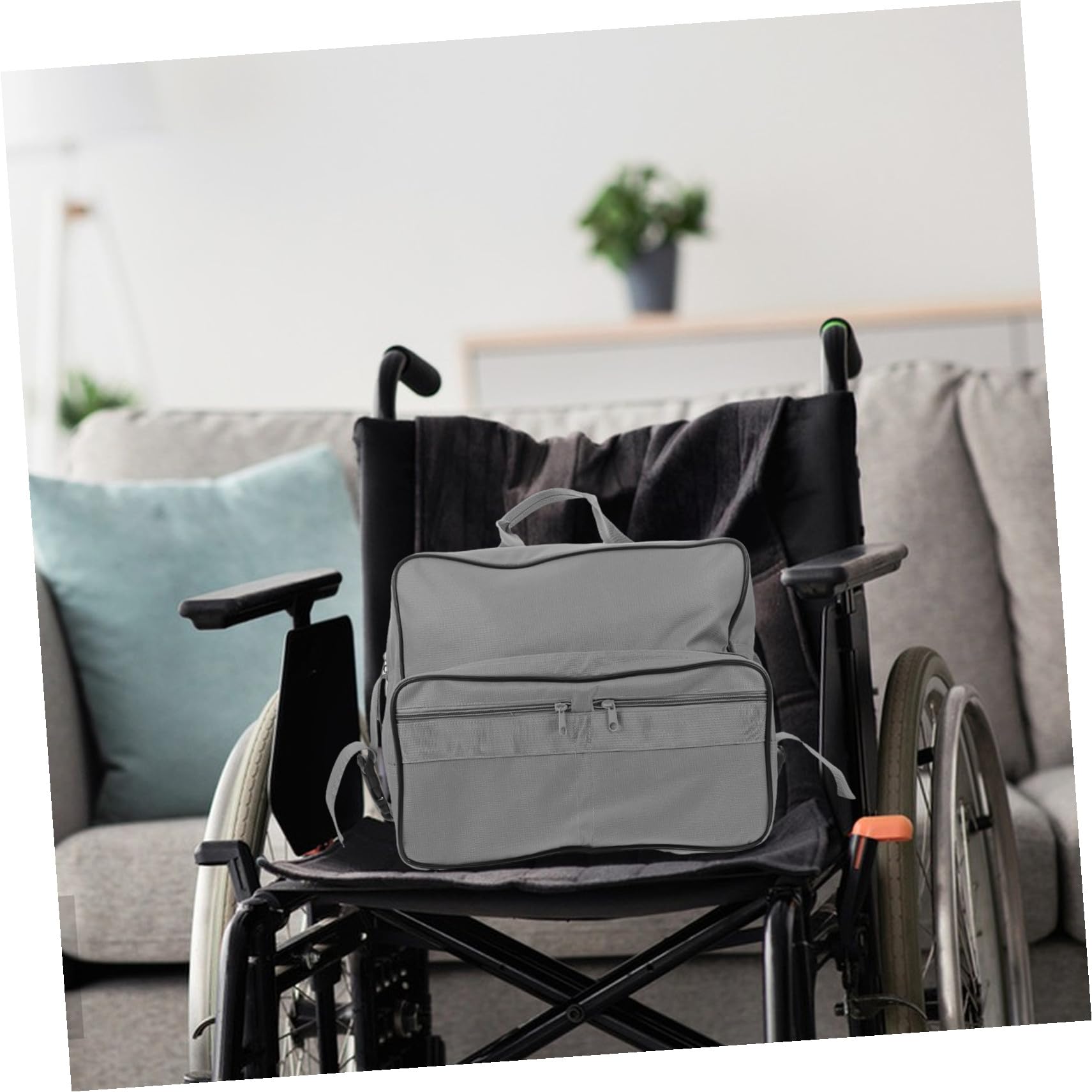 ibasenice Bolsa de Almacenamiento para Silla de Ruedas Mochila Grande para Andadores y Cochecitos con Múltiples Compartimentos para Mayores y Viaje Diseño Ligero y Práctico Gris