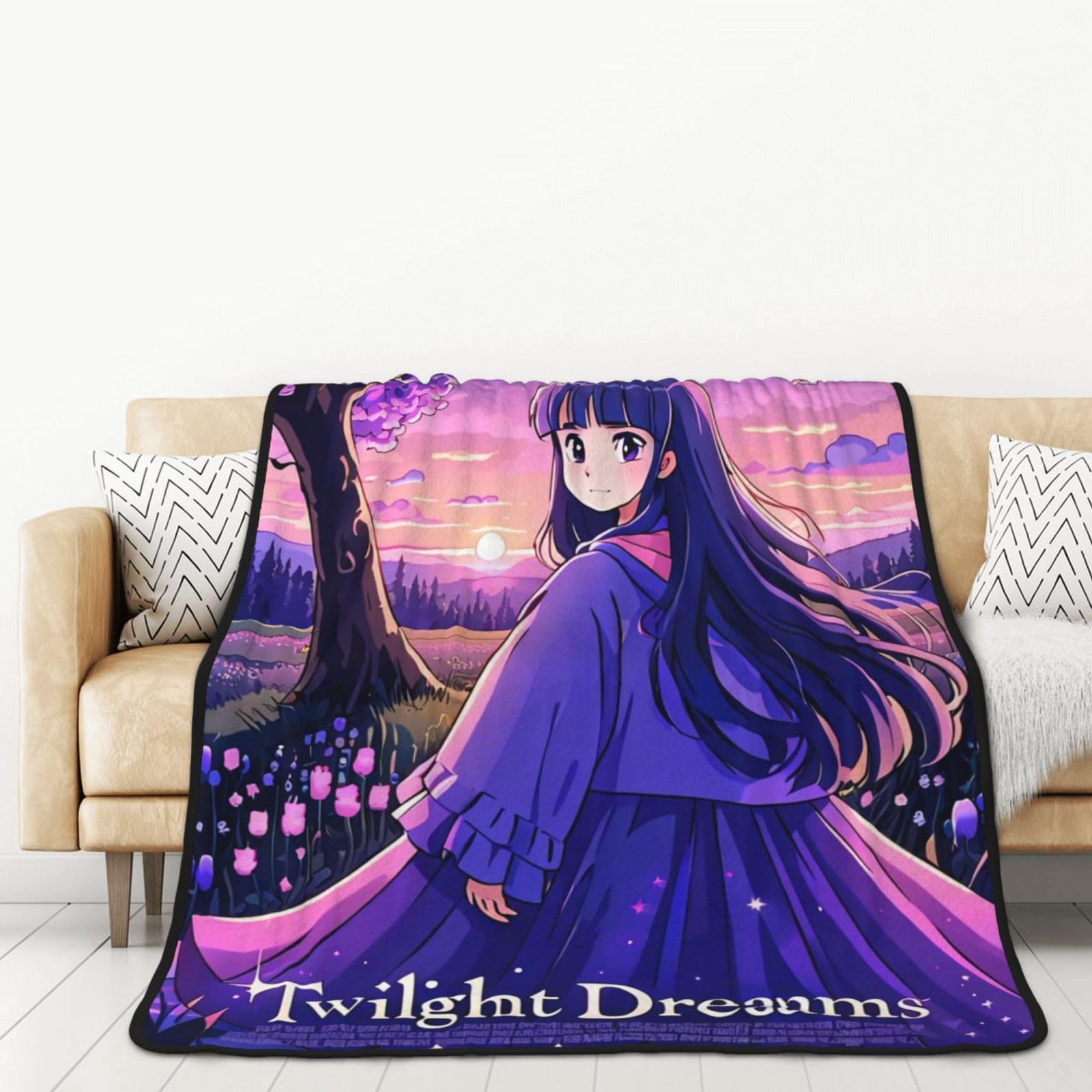 Couverture en flanelle double couche Twilight Dreams, plaid lesté haut de gamme pour adulte